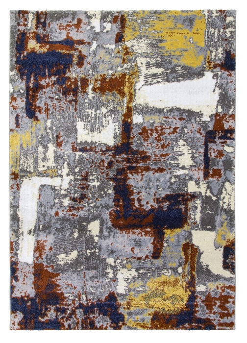 Multicoloured Abstract Modern Rug - Carousel Casso